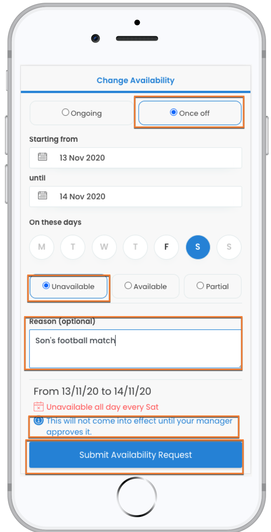 Availability For Permanent Employees Employee Portal