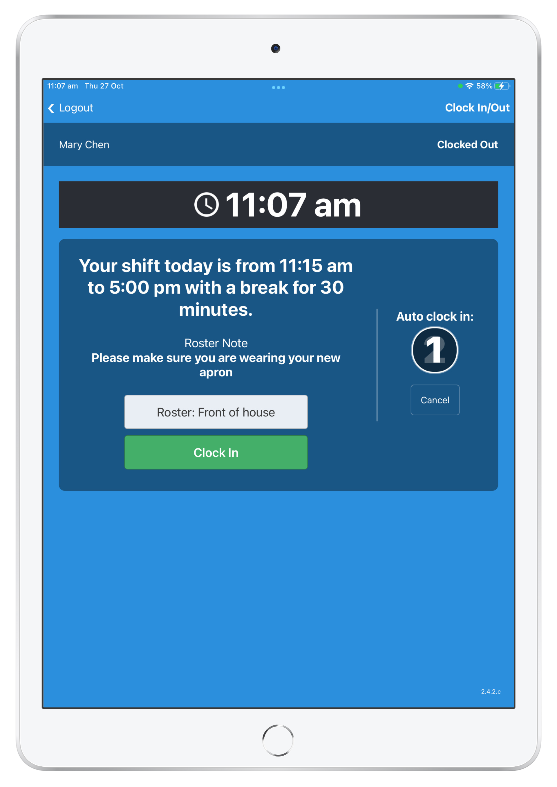 How to Clock using a QR code Employee Portal