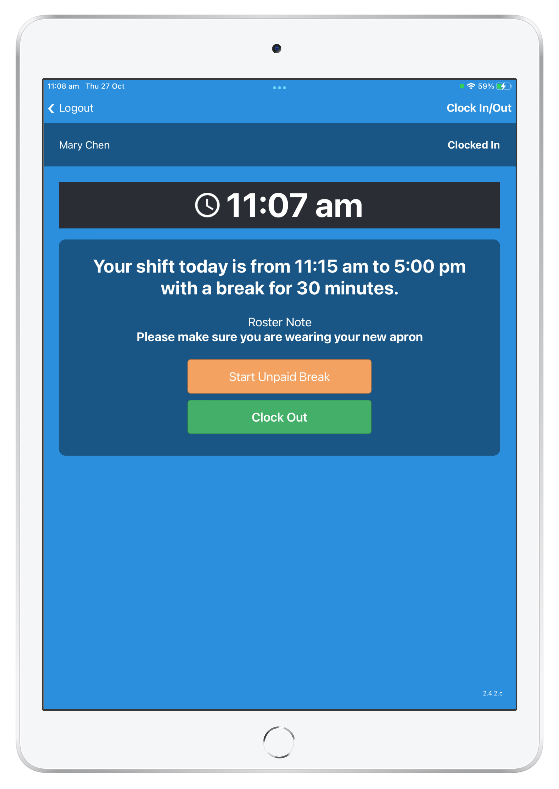 How to Clock using a QR code Employee Portal